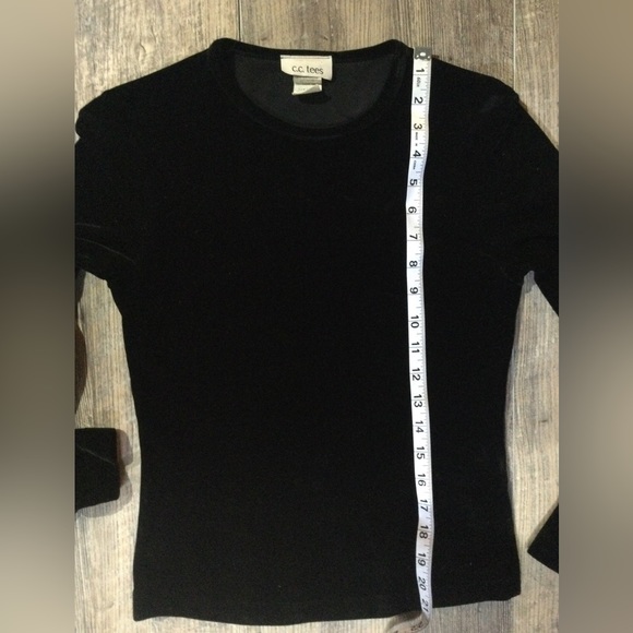 Black Velvet Crew Neck Top - Picture 7 of 7